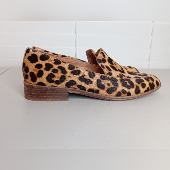 Madewell The Frances Leopard Print Calf Hair Sz 6 1/2” Loafers - Picture 4 of 14